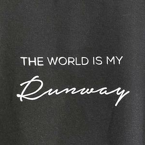 The World Is My Runway Black Tank Top